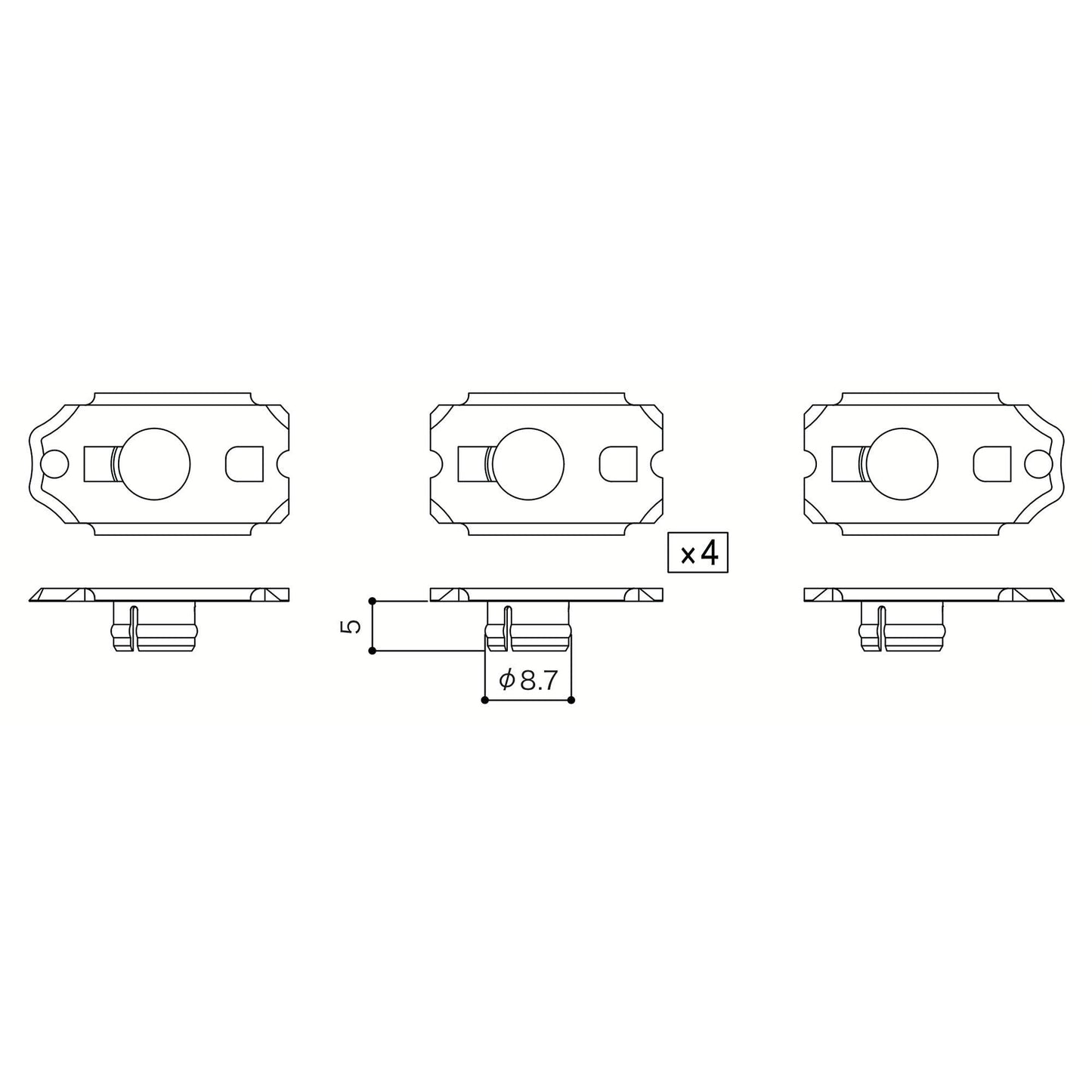 NEW Gotoh SDS510-05M MG 6-in-line LOCKING Vintage Style Tuners Set - NICKEL
