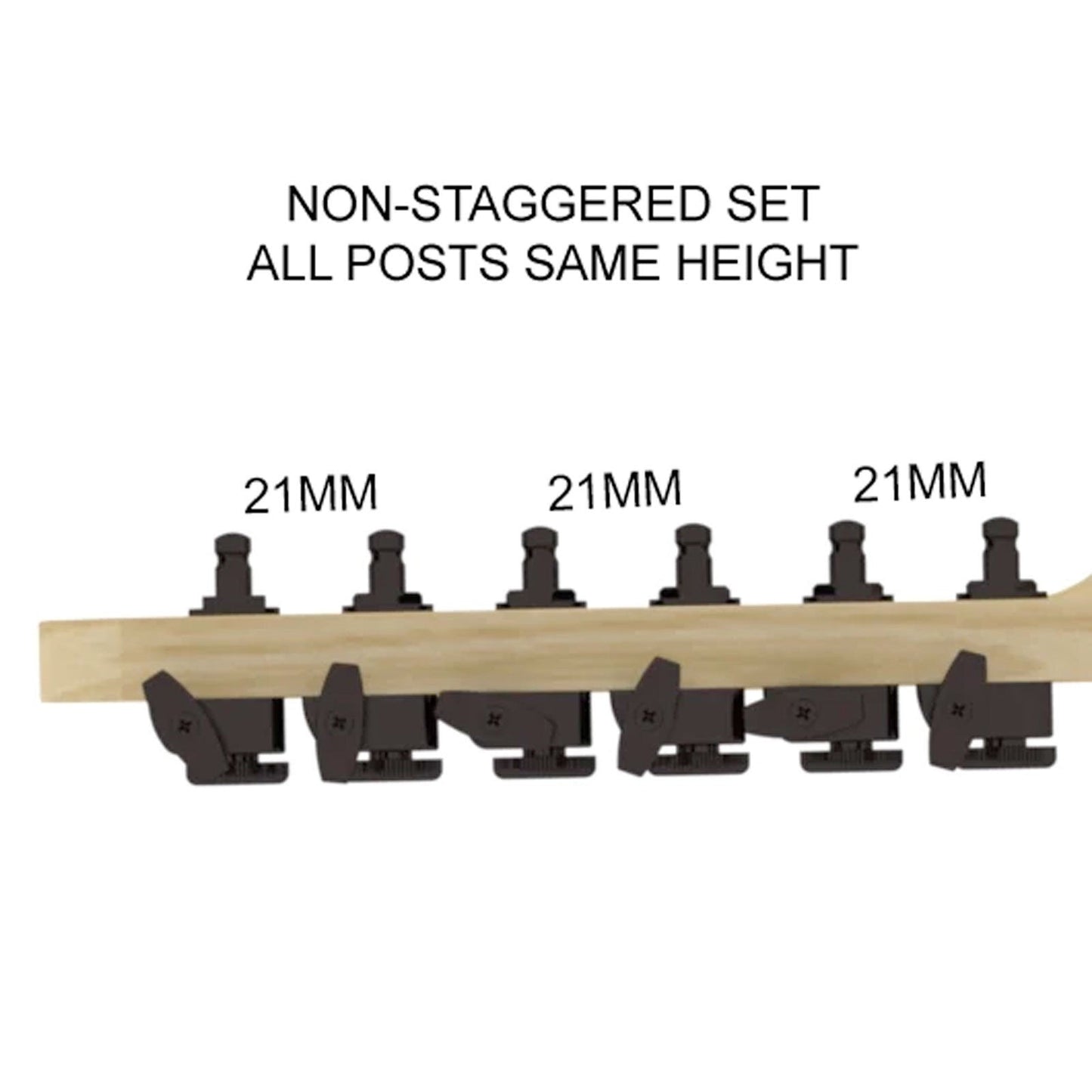 NEW Hipshot Non-Staggered Tuners Fender® Directrofit™ LOCKING Knurled - BLACK