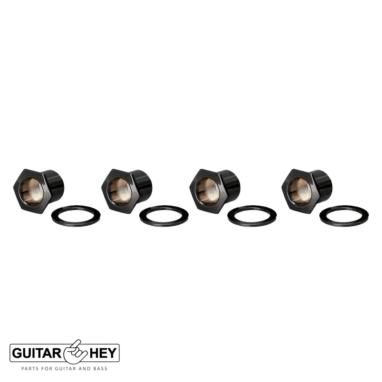 NEW Gotoh GB11W 4 In-Line Bass Tuners Tuning Keys Right Handed 20:1 - BLACK