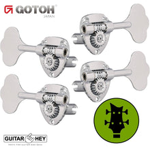 Load image into Gallery viewer, NEW Gotoh GB11W L2+R2 Bass Tuners Tuning Keys 20:1 w/ Hardware - 2x2 - CHROME