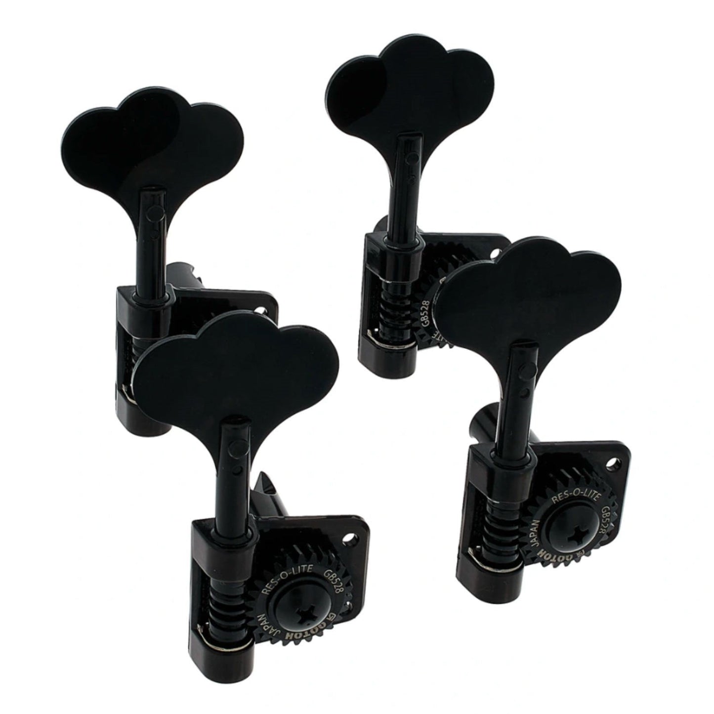 NEW Gotoh Res-O-Lite GB528 Vintage Style Bass 4-in-Line Set Lightweight - BLACK