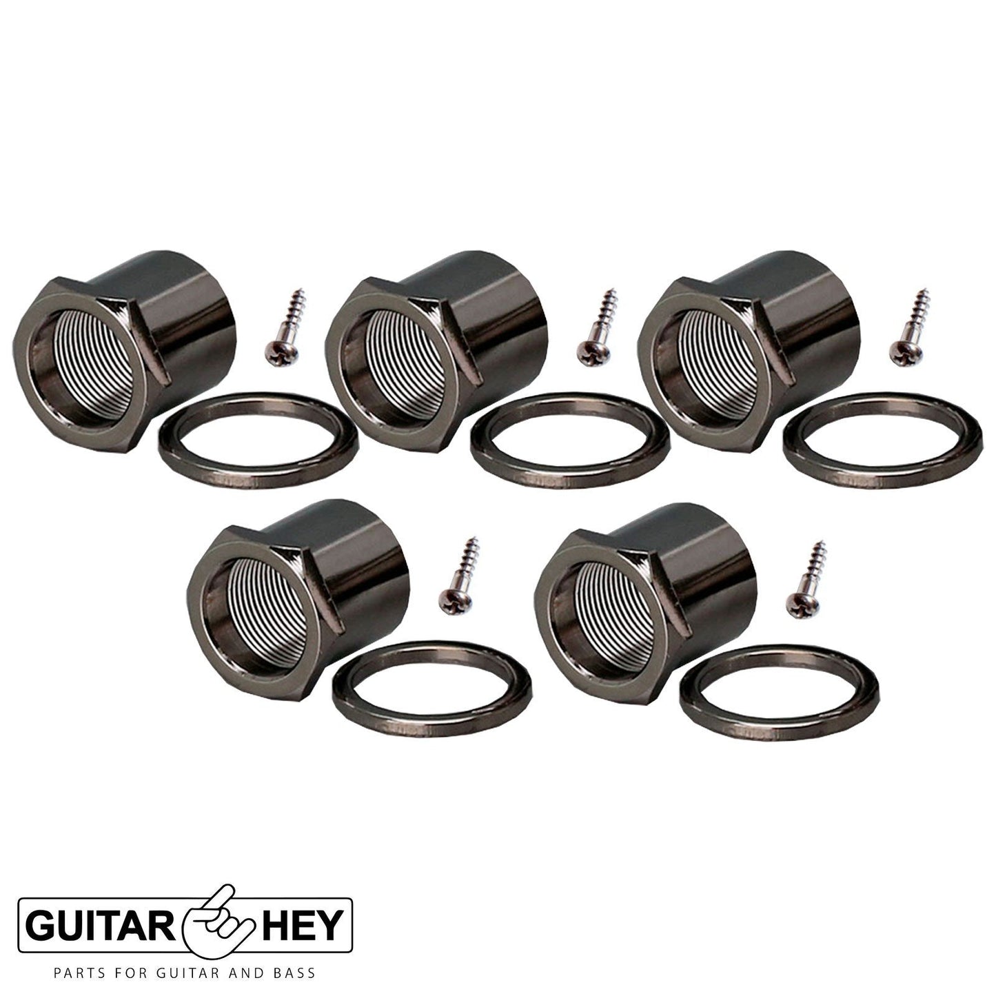 NEW Gotoh GB707 5-Strings Bass TUNERS KEYS Set L3+R2 w/ Screws 3x2 - COSMO BLACK