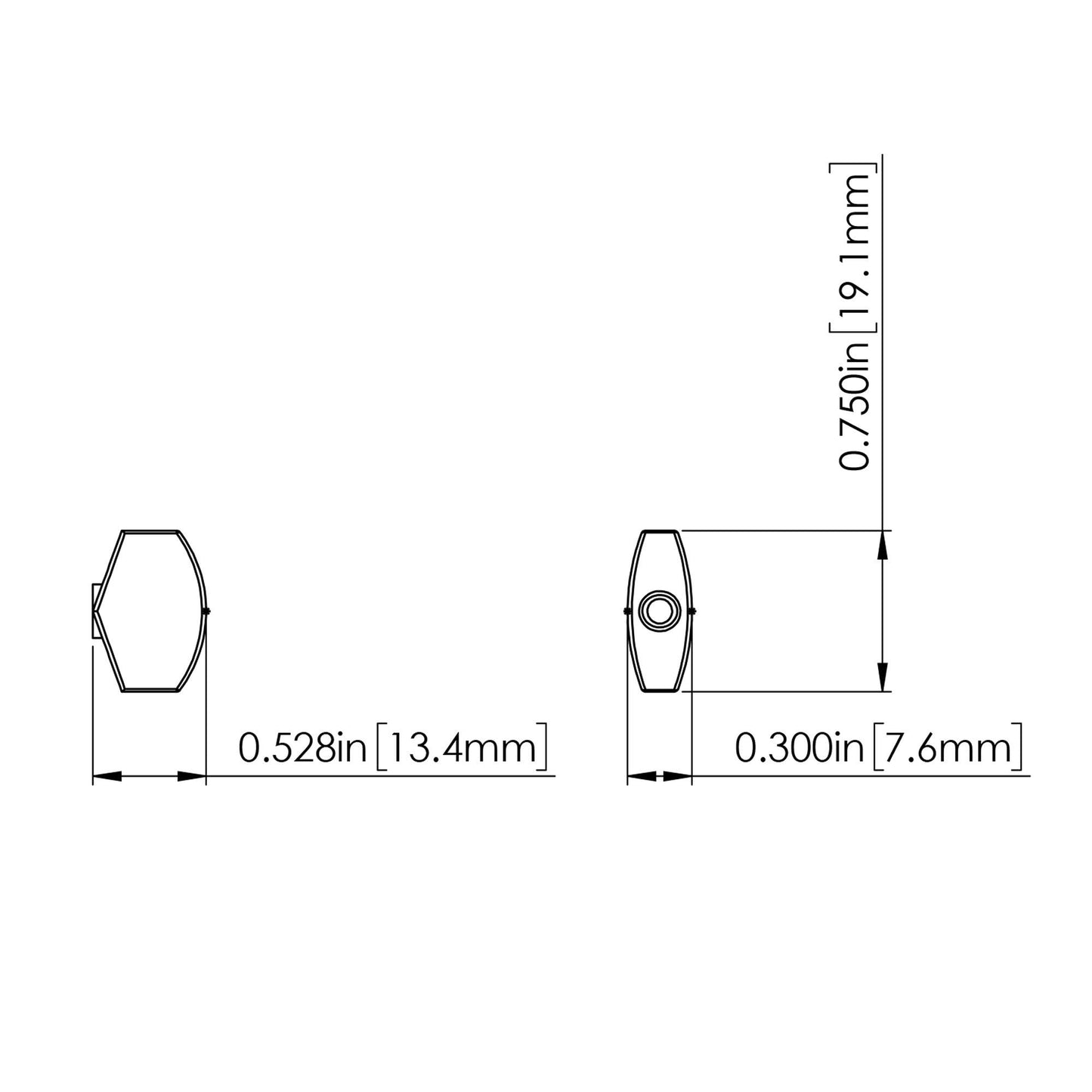 NEW Hipshot 6 inline Open-Gear Grip-Locking Non-Staggered HEX LEFT-HANDED - GOLD