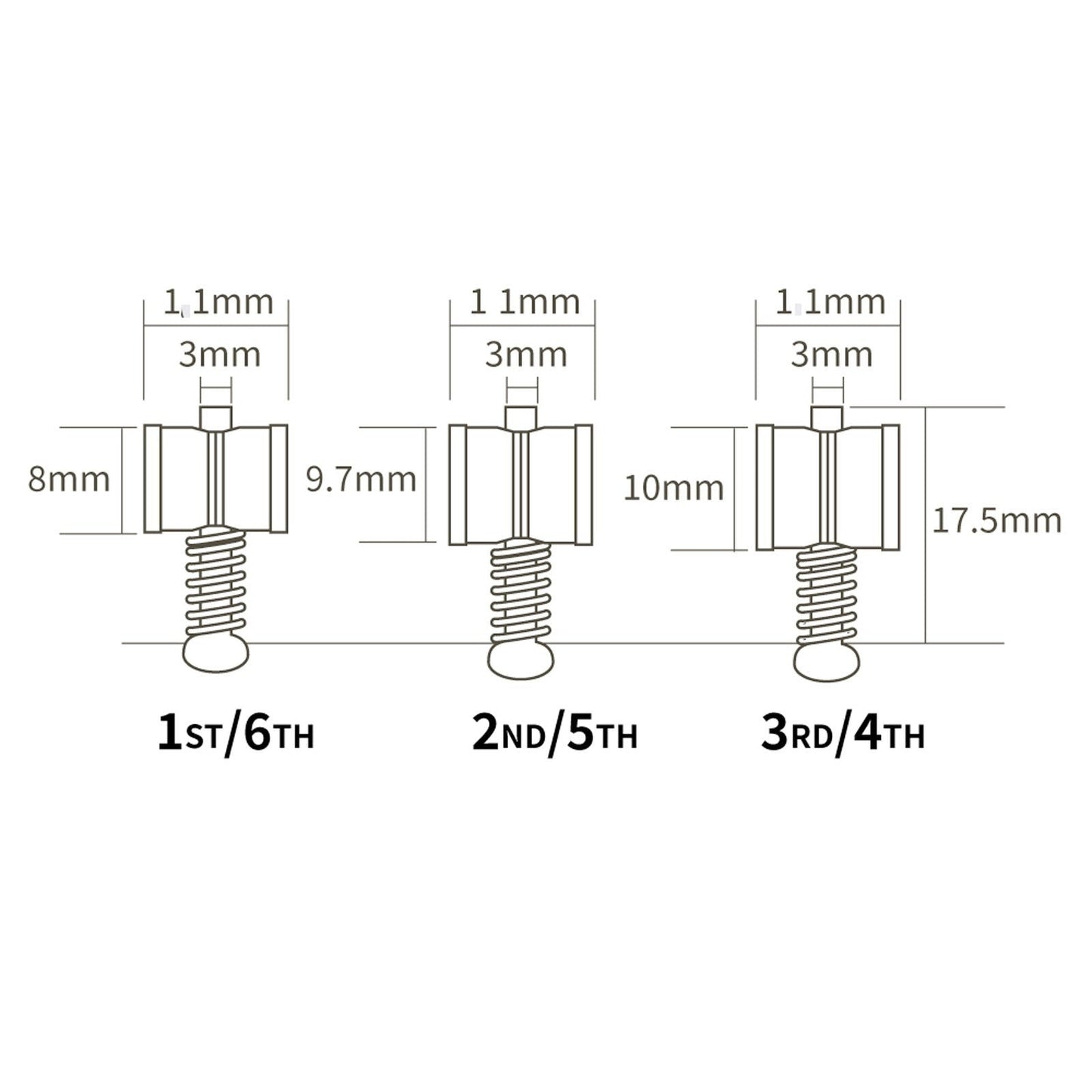 NEW Bridge for Fender Mustang® Guitar 2-7/8" Post 2-3/16 string Spacing - CHROME