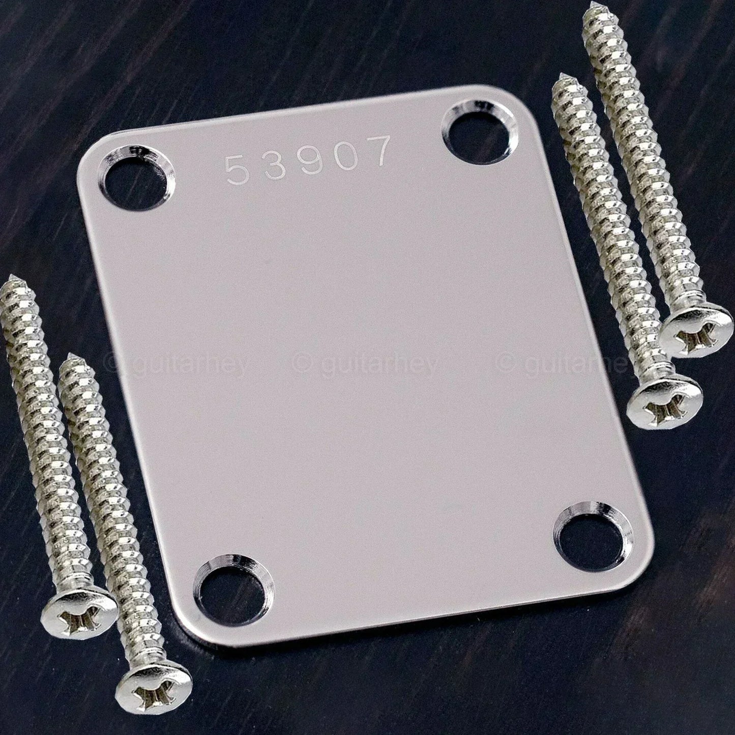 NEW Gotoh NBS-3 Neck Plate Laser Etched SERIAL NUMBER for Guitar/Bass - CHROME