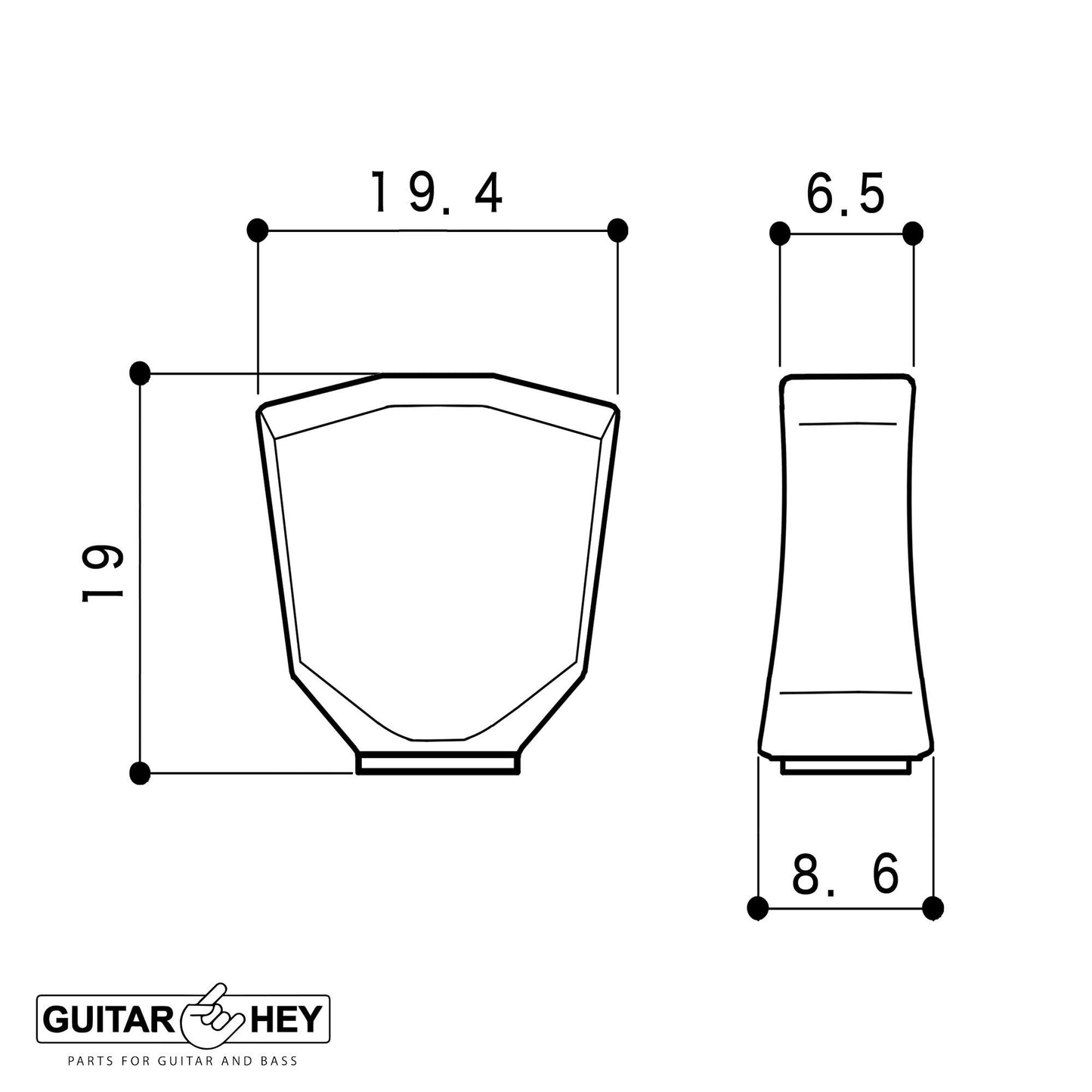 NEW Gotoh SG301-P4N MG LOCKING Tuning Keys w/ Keystone Buttons Set 3x3 - CHROME