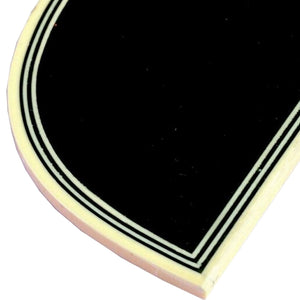 NEW Pickguard For Gibson L-5 Cutaway, Cream Binding, 8 inches in length - BLACK