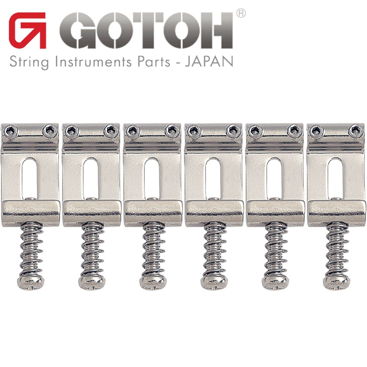 NEW Gotoh S101 Vintage Tremolo Bridge Saddles Set for Strat / Tele - NICKEL