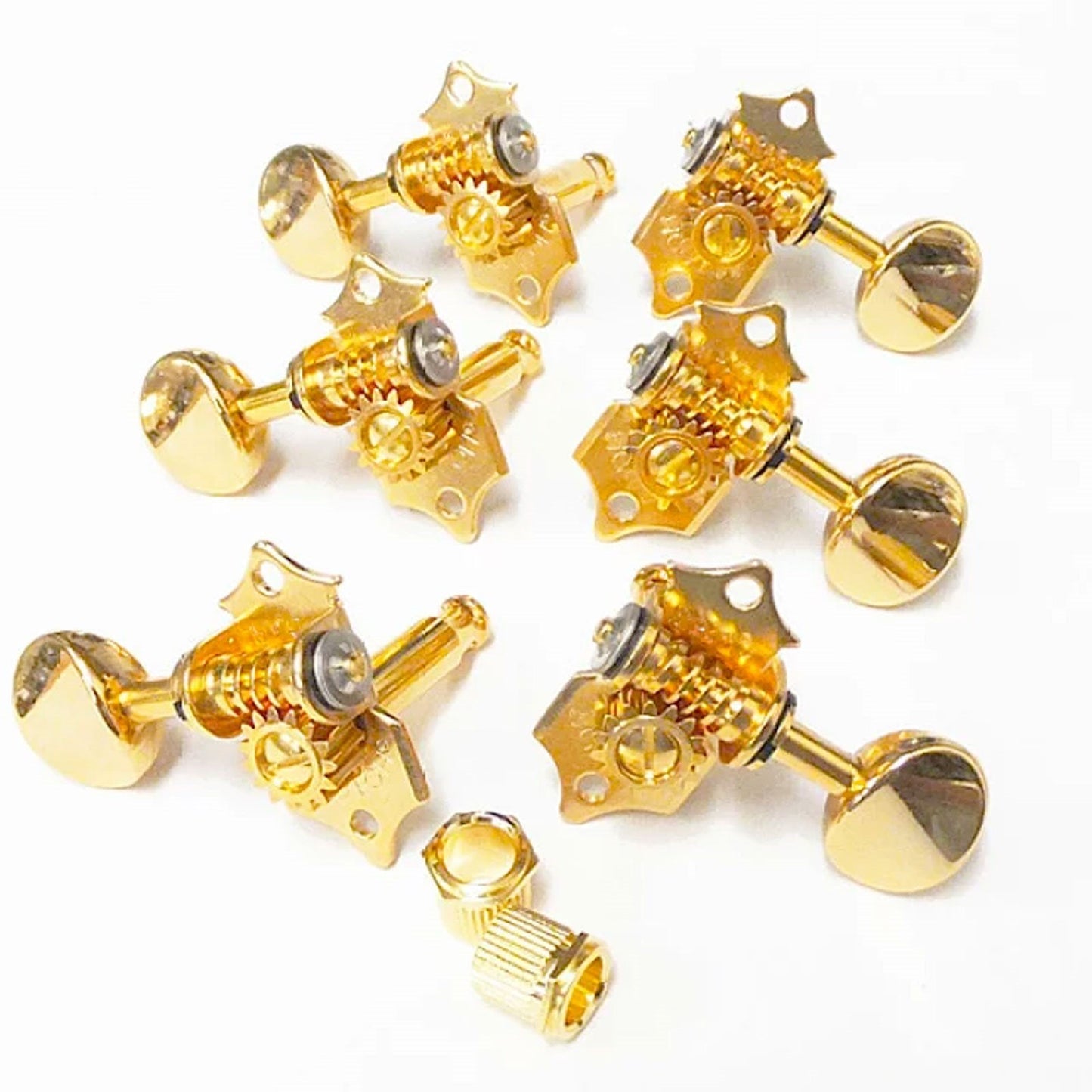 NEW Gotoh SE700-05M OPEN-GEAR Tuning Keys L3+R3 w/ screws 3x3 Tuners - GOLD