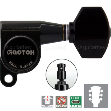 NEW Gotoh SG360-07 MG Magnum Locking L3+R3 Guitar Tuners Set 3x3 - BLACK
