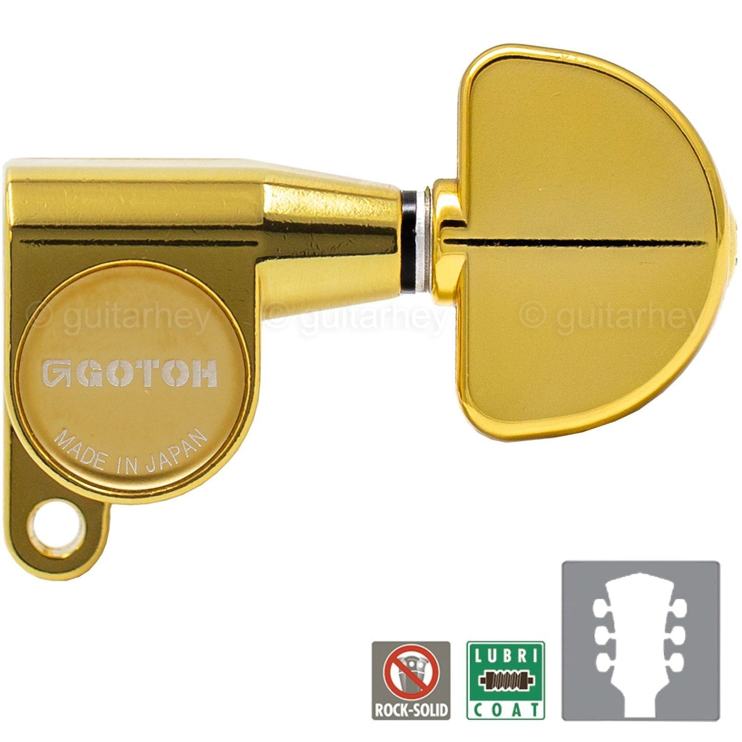 NEW Gotoh SG360-20 Schaller Style Mini Tuning Keys LARGE Buttons Set 3x3 - GOLD