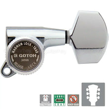 Load image into Gallery viewer, NEW Gotoh SG381-01 MGT MAGNUM LOCKING TRAD Set Tuners Keys Set 3x3 - CHROME