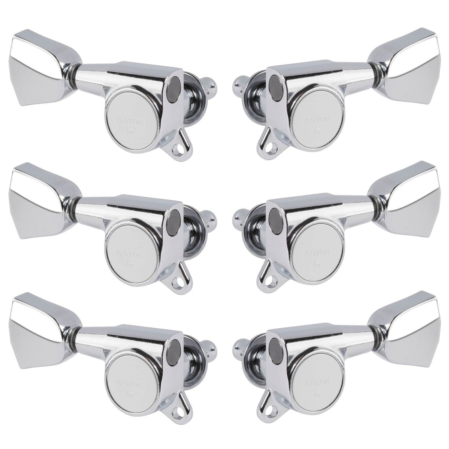 NEW Gotoh SG381-04 Sealed Tuners 3x3 Keystone Button Tuning Keys 16:1 - CHROME
