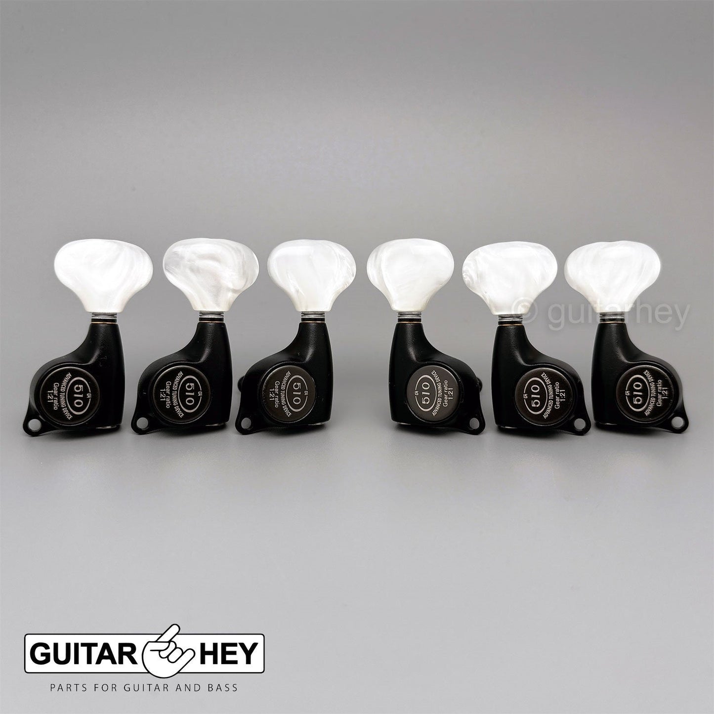 NEW Gotoh SGL510Z-WL5 Set Tuners 1:21 Gear Ratio Pearl Buttons 3x3 - BLACK SATIN