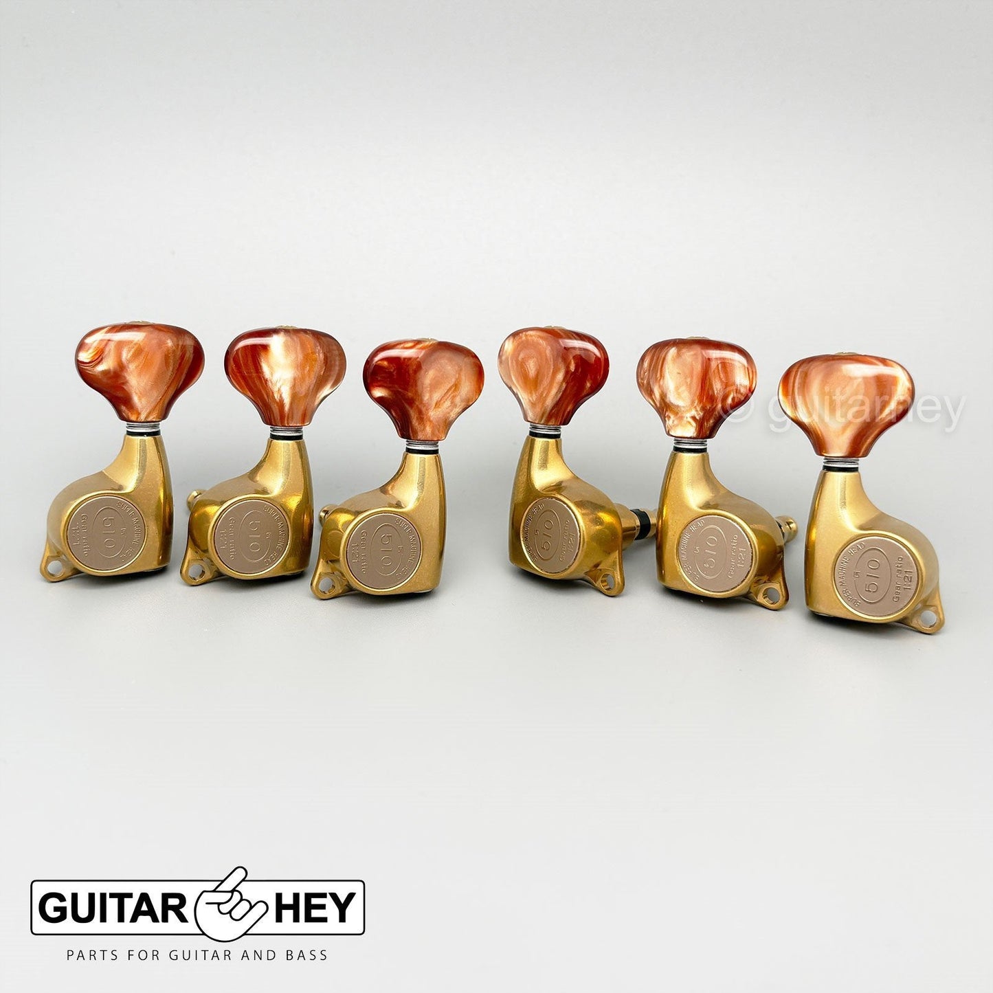 NEW Gotoh SGL510Z-CL5 Tuning Keys 1:21 Gear Ratio 3x3 - ANTIQUE X-FINISH GOLD