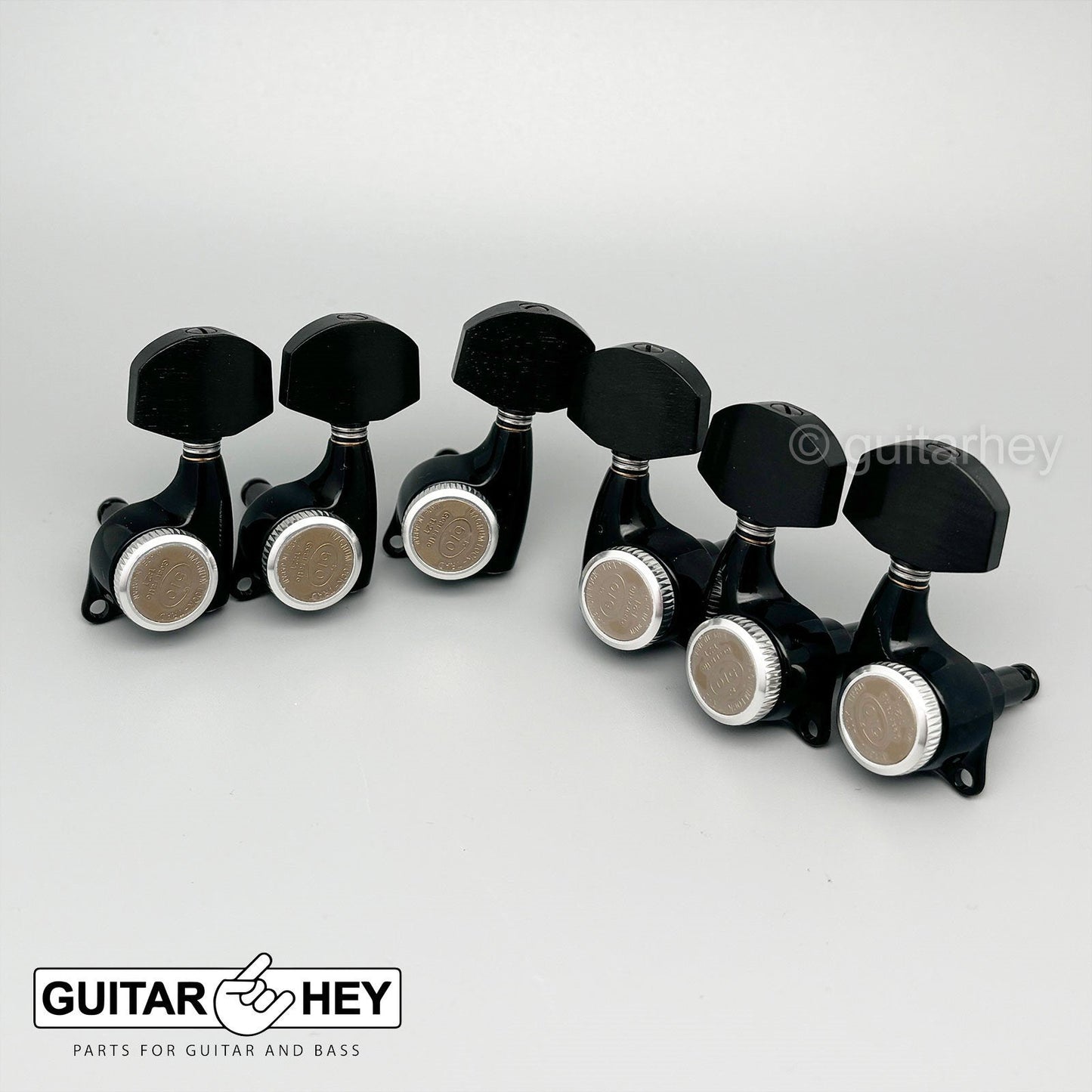 NEW Gotoh SGL510Z-EN01 MGT DELTA Locking Tuning Keys, 21:1 Ratio Set 3x3 - BLACK