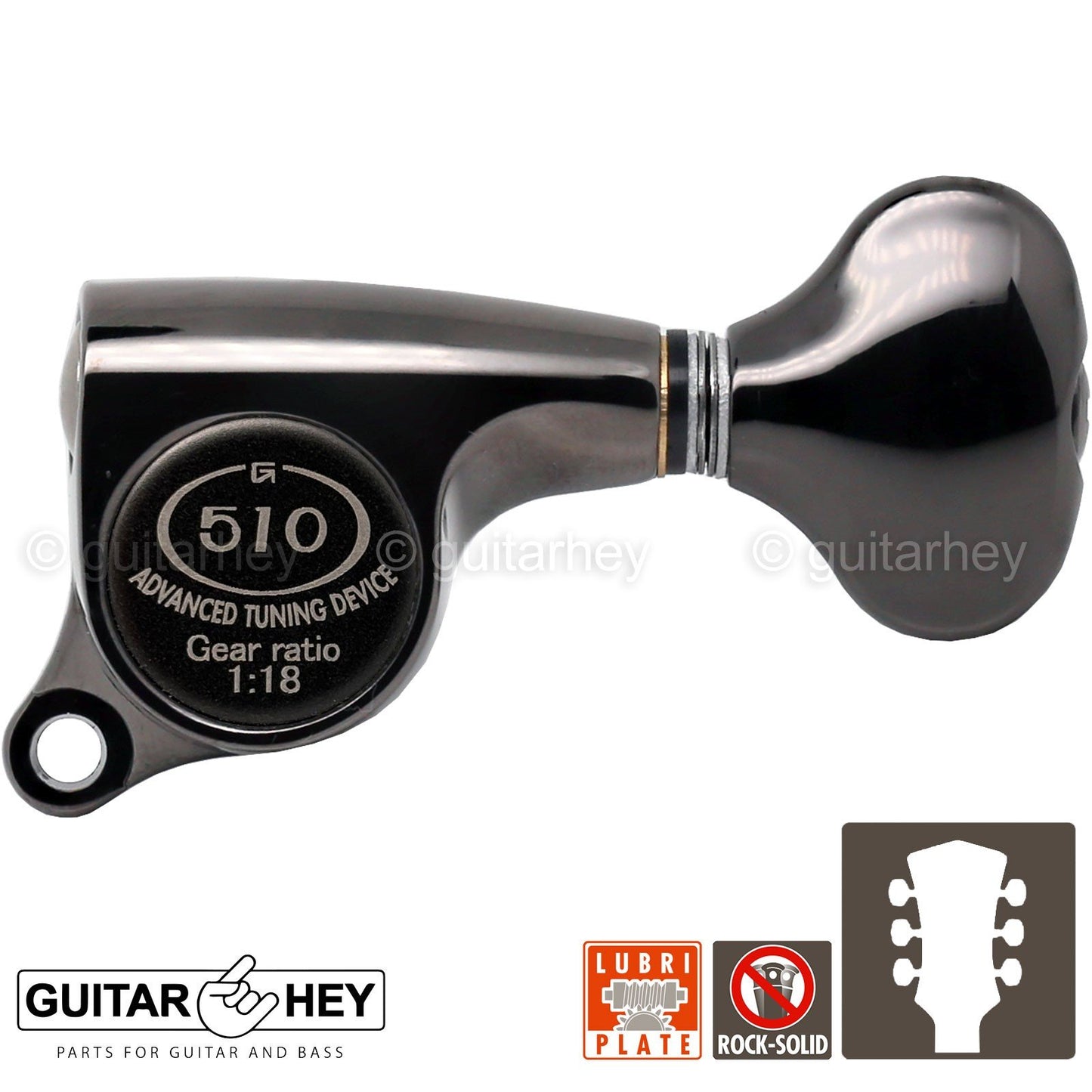 NEW Gotoh SGS510Z-S5 L3+R3 Set Mini Tuners 1:18 Ratio 3x3 - COSMO BLACK