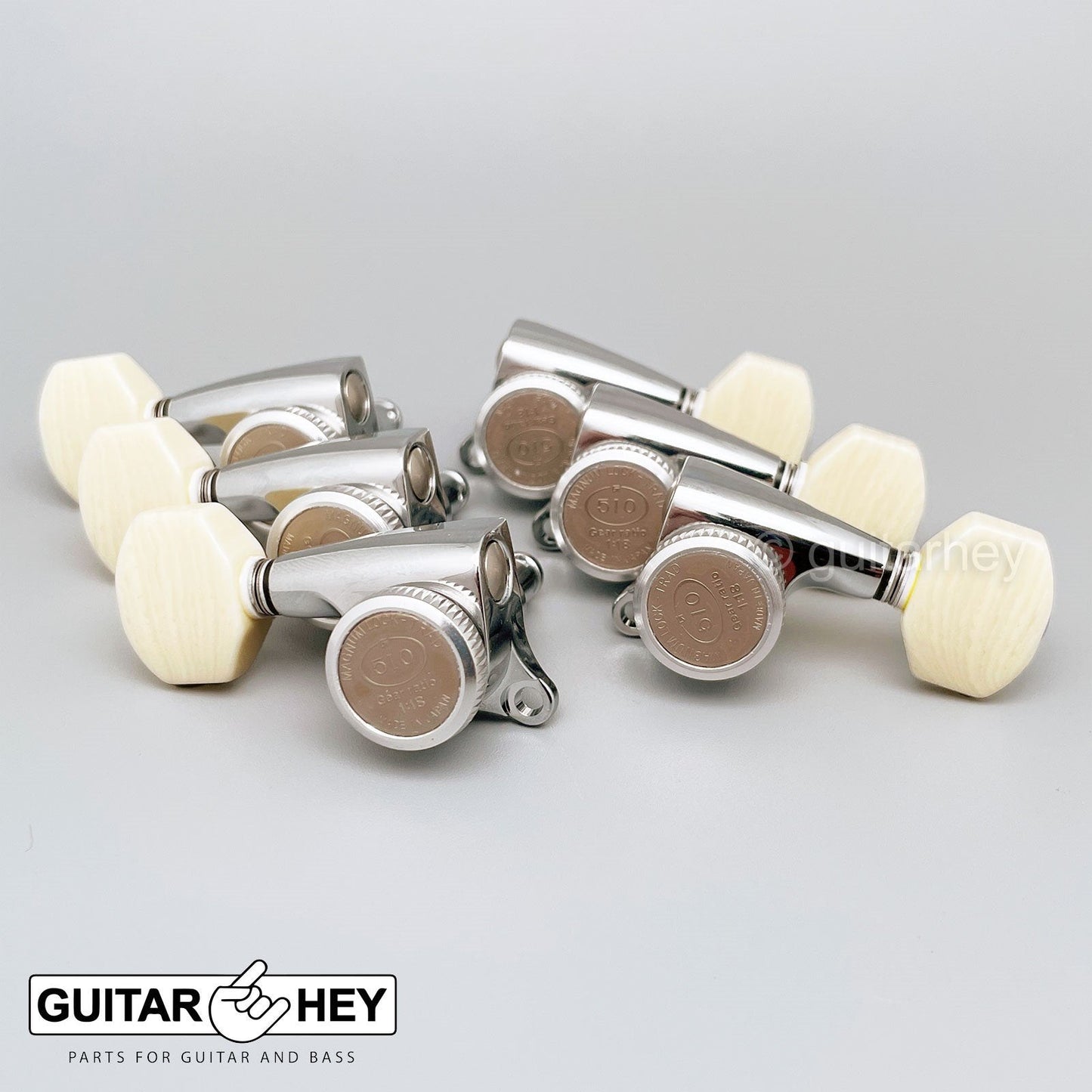 NEW Gotoh SGS510Z-M07 MGT L3+R3 Set Mini LOCKING Tuners 1:18 Ratio 3x3 - CHROME