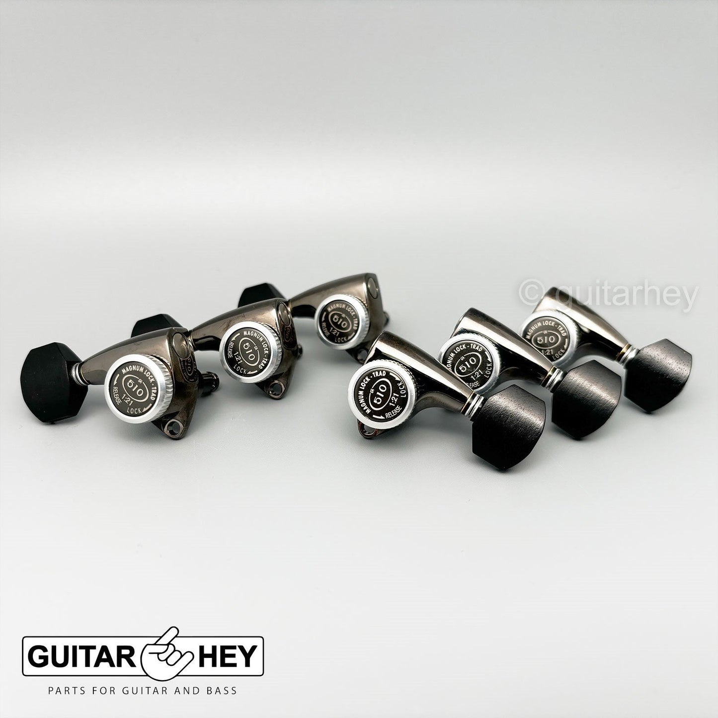 NEW Gotoh SGV510Z-EN07 MGT L3+R3 LOCKING Tuners Set 21:1 Gear 3x3 - COSMO BLACK