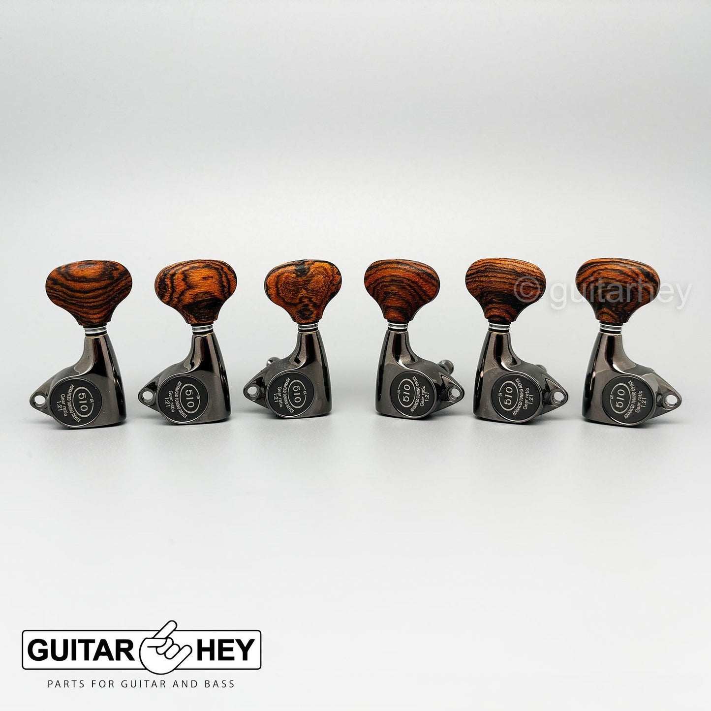 NEW Gotoh SGV510Z-RL5 Tuners L3+R3 Guitar Tuning Keys 1:21 Ratio 3x3 COSMO BLACK