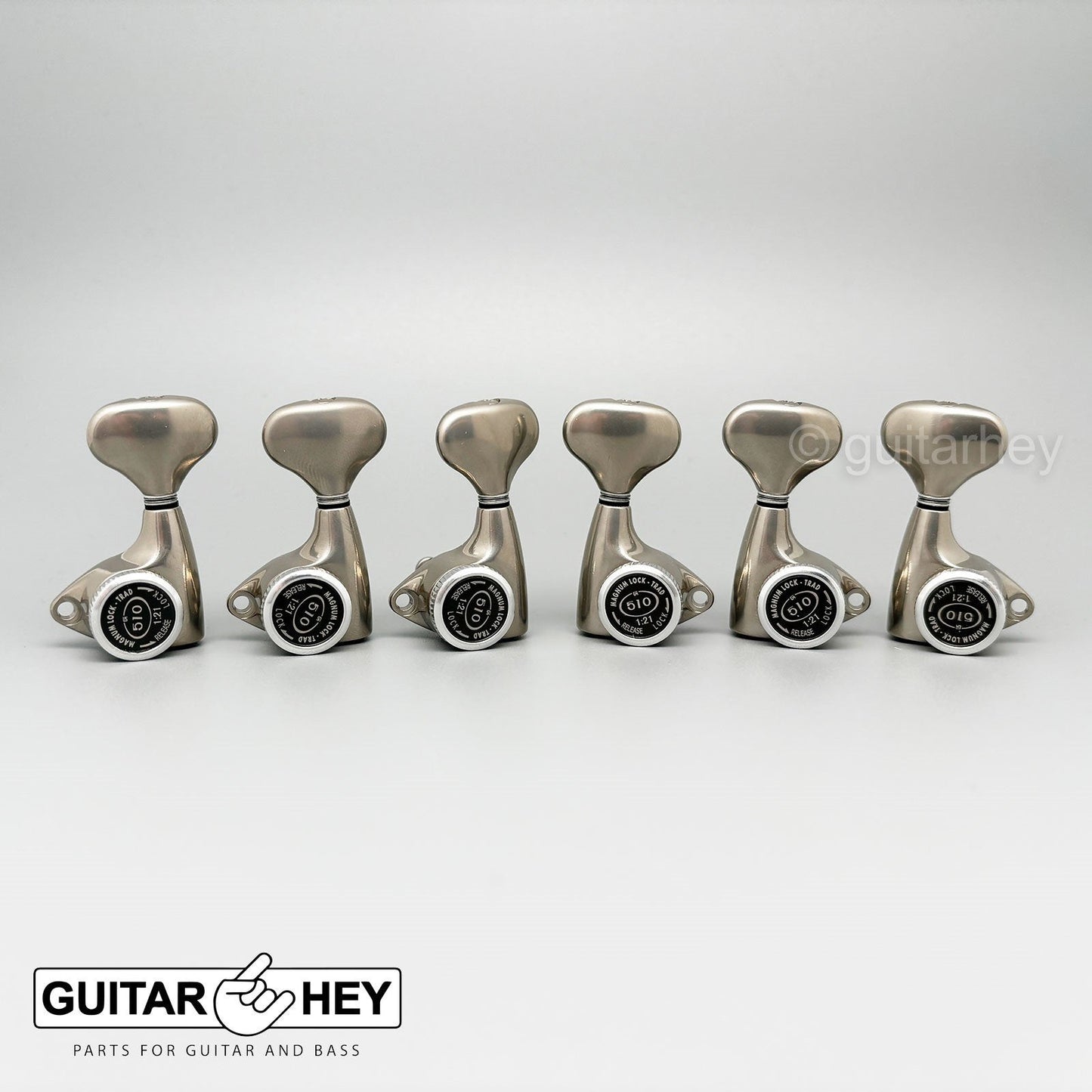 NEW Gotoh SGV510Z-L5 MGT L3+R3 LOCKING Tuners Set 3x3 - ANTIQUE X-FINISH NICKEL