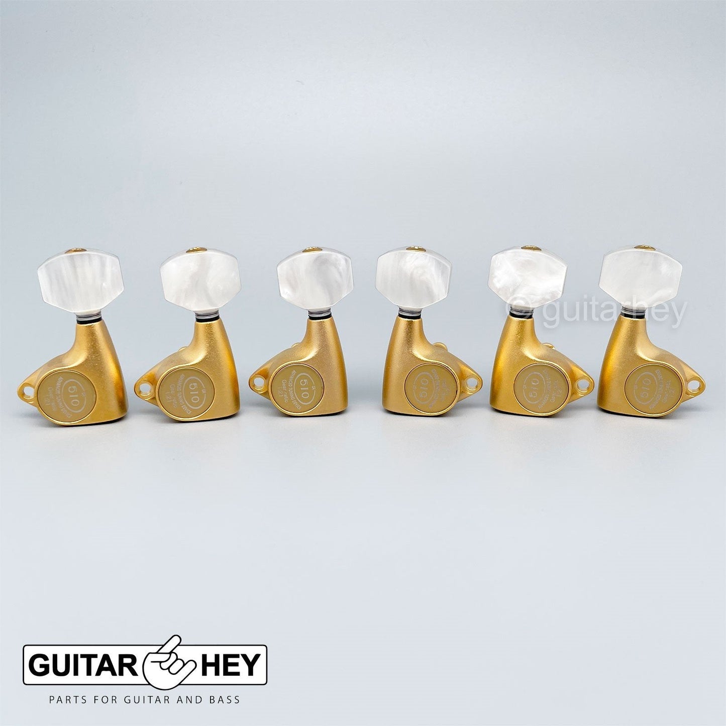 NEW Gotoh SGV510Z-P7 L3+R3 Tuners 21:1 Gear Ratio PEARL Buttons 3x3 GOLD SATIN