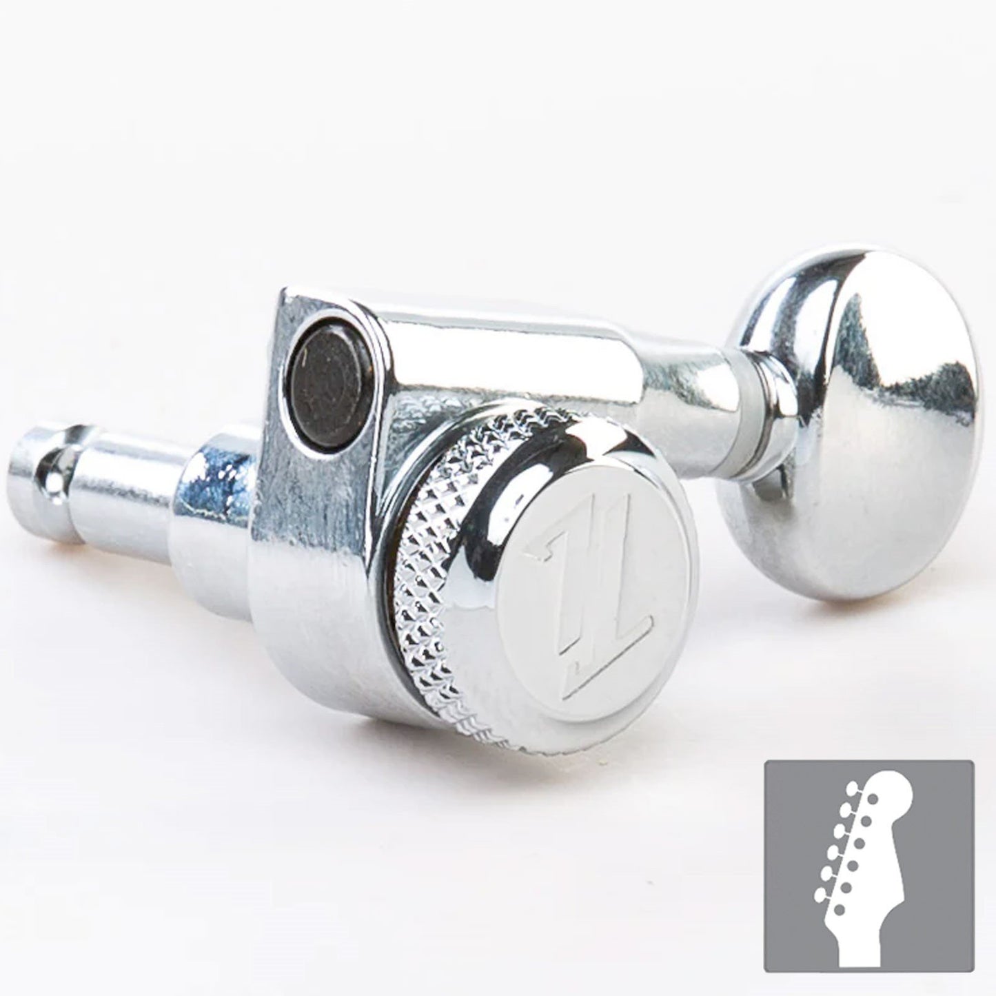 NEW True Lok 6 In Line LOCKING 2 PIN TUNERS for Electric Guitar 18:1 - CHROME