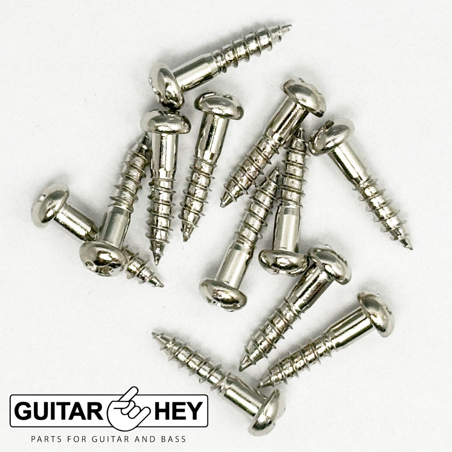 NEW (12) Gotoh Guitar Mounting Screws for SD91 Keys 12mm Long Round Head, NICKEL