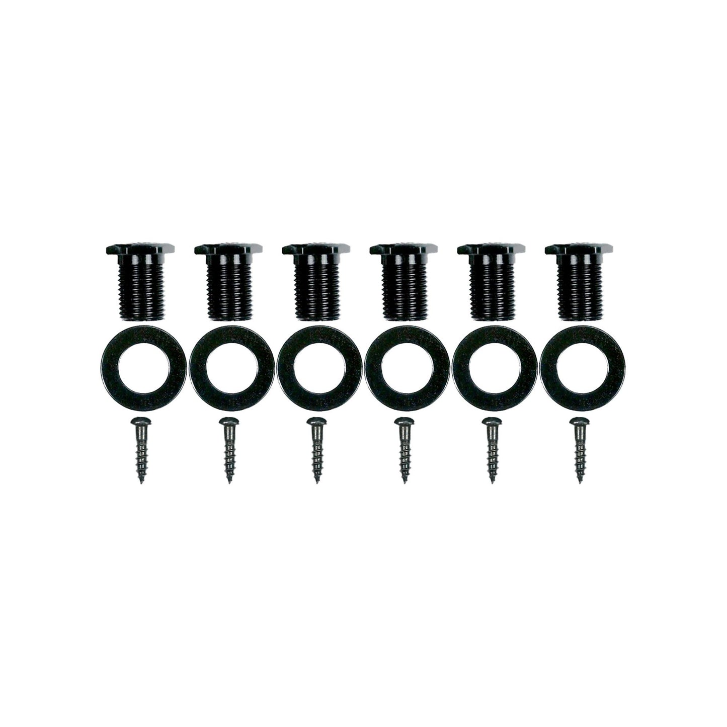 NEW Gotoh SG360-M07 MGT Magnum Locking MINI keys 6 In-Line Set w Screws - BLACK