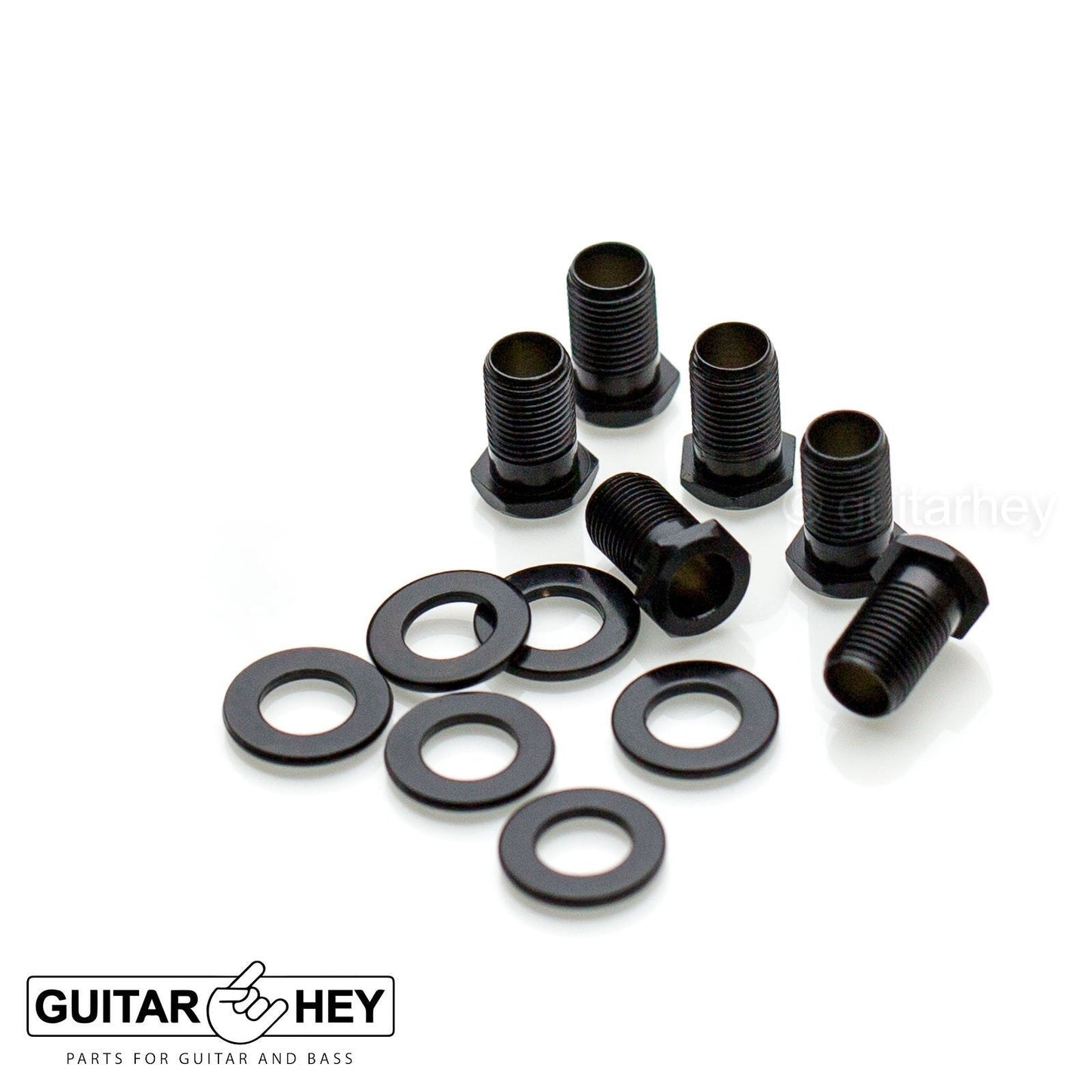 NEW Hipshot STAGGERED Tuners Fender® Directrofit™ LOCKING HEX Amber Keys - BLACK
