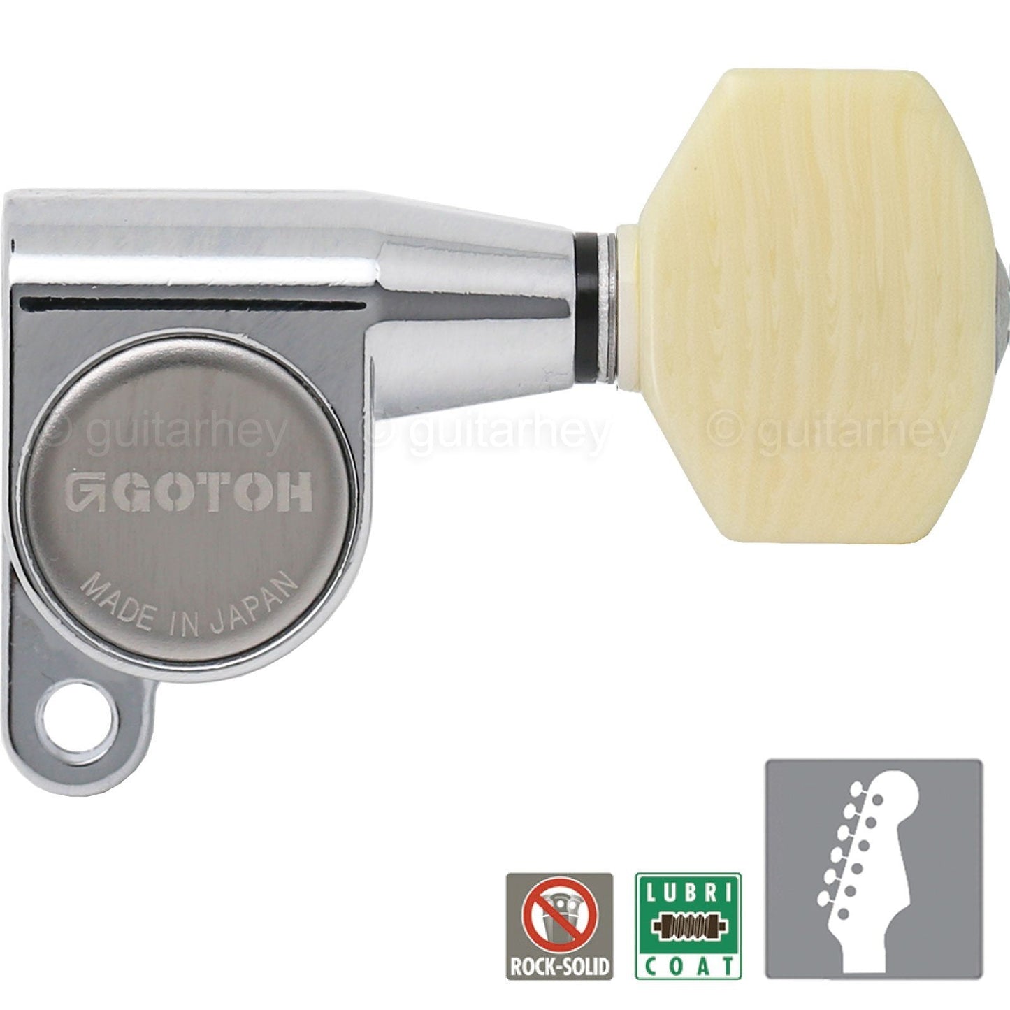 NEW Gotoh SG360-M07 Guitar MINI Tuning keys 6-in-Line Set w Screws - CHROME