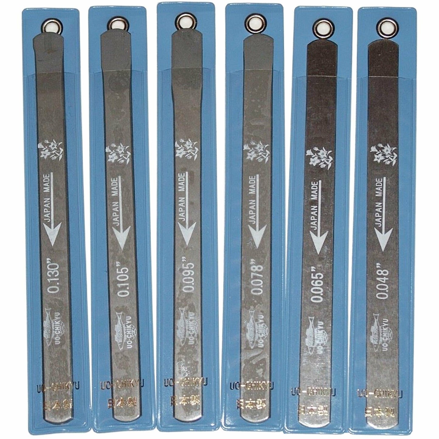 NEW Hiroshima UO-CHIKYU High Quality Bass Nut Slotting File Set (6) JAPAN Made