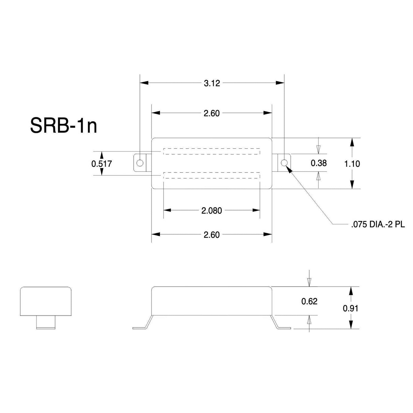 NEW Seymour Duncan SRB-1n Rickenbacker Humbucker Neck Bass Pickup 4000 Series