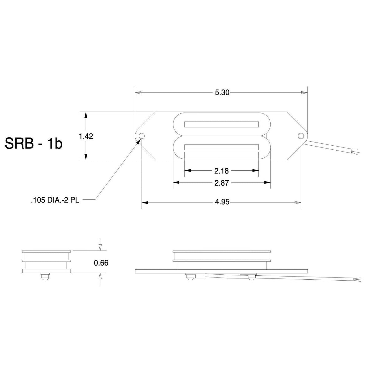 NEW Seymour Duncan SRB-1b Rickenbacker Humbucker Bridge Bass