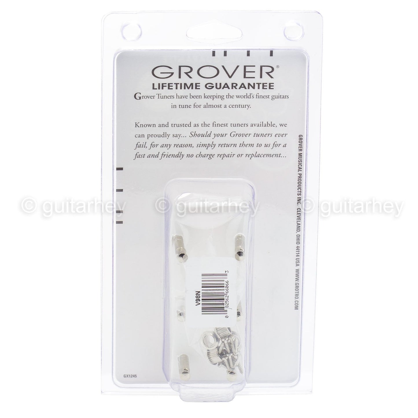 NEW Grover V98N Round Button Sta-Tite Vintage Open-Gear Guitar 3x3 - NICKEL