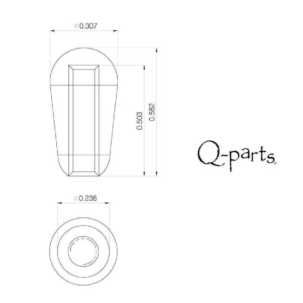 NEW Q-Parts Aged Collection Toggle Switch Tip For Vintage Les Paul, AMBER