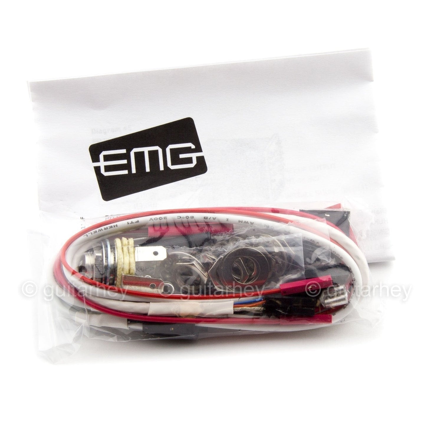 EMG Solderless Wiring kit 1 or 2 Dual-Mode Pickups SHORT SHAFT w/ Push Pull Pot