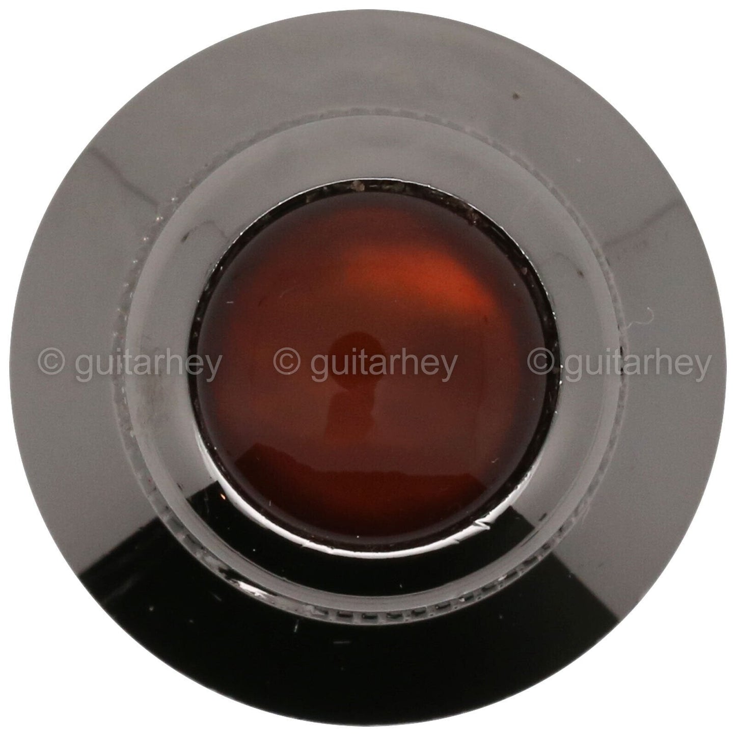 NEW (1) Q-Parts UFO Guitar Knob KBU-0760 Acrylic Brown Pearl on Top COSMO BLACK