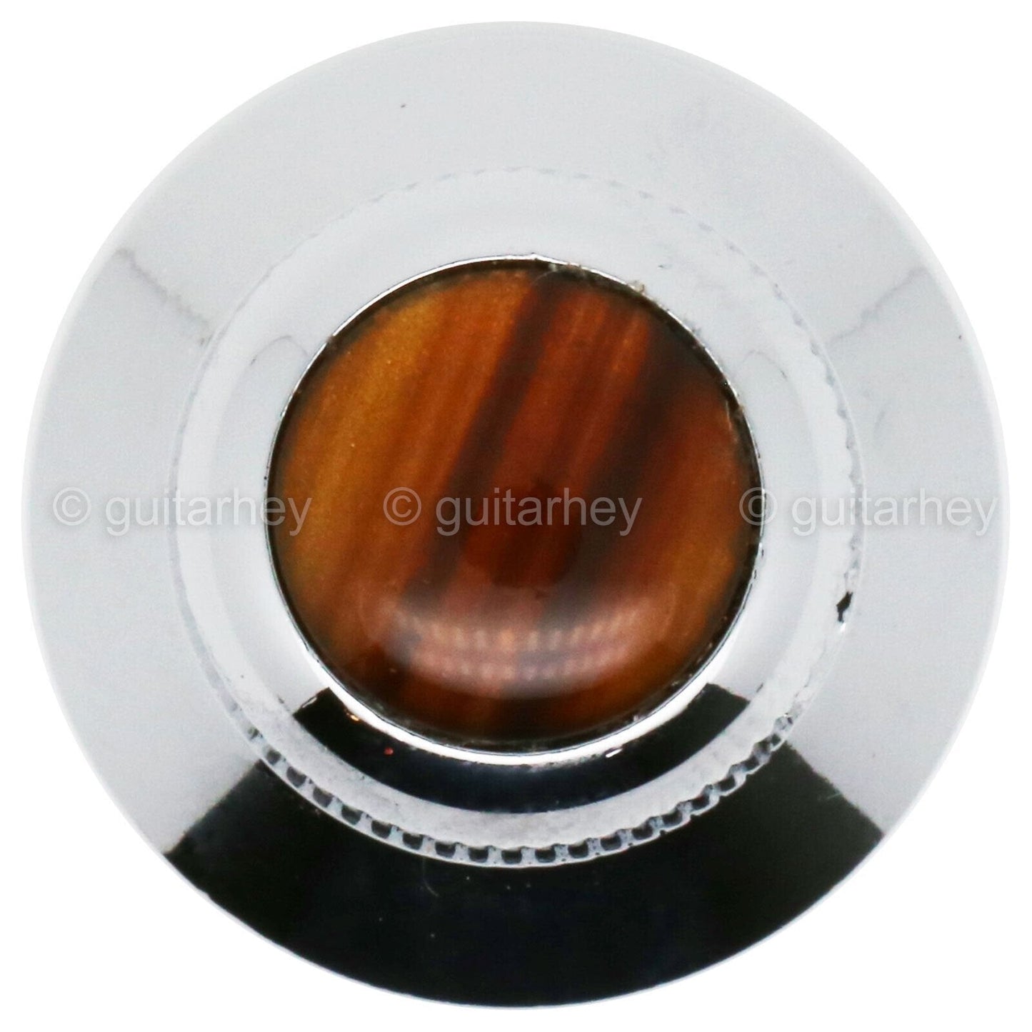 NEW (1) Q-Parts UFO Guitar Knob KCU-0746 Acrylic Tortoise on Top - CHROME