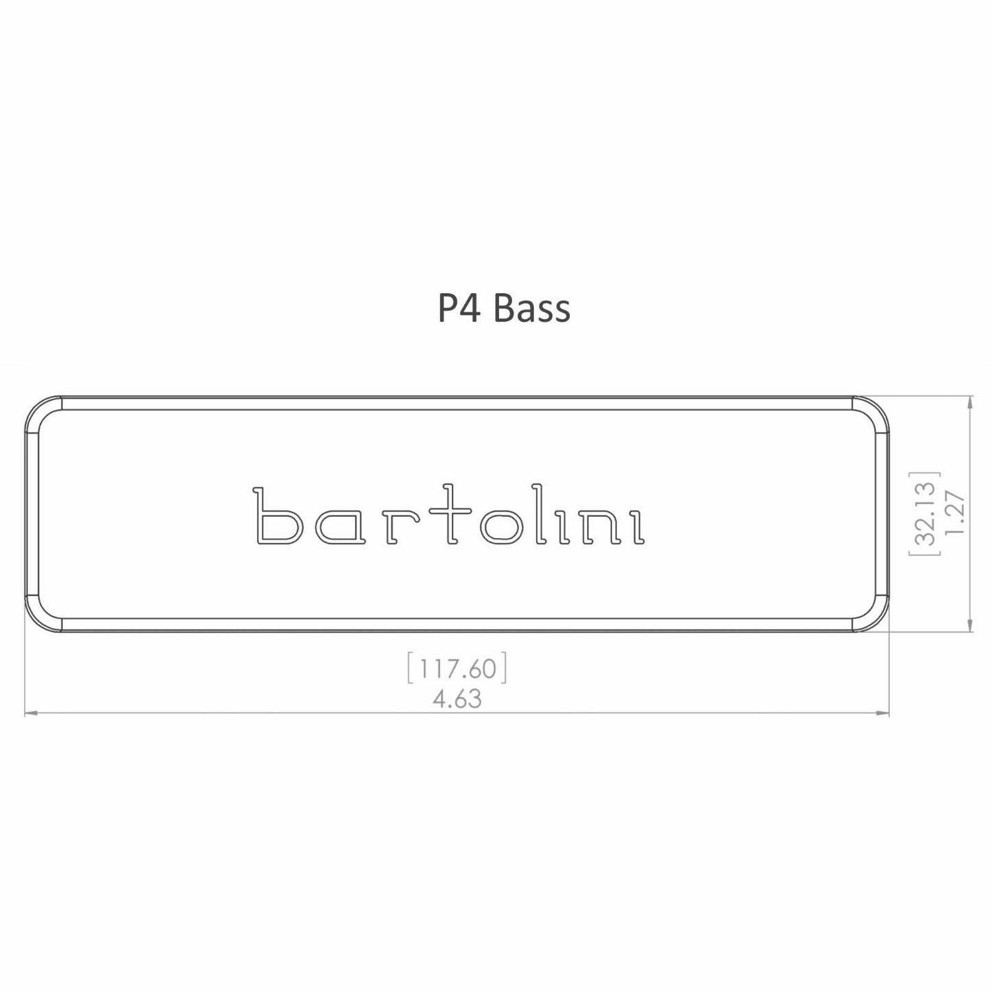 NEW Bartolini 90P46CBC-B Dual Coil Soapbar 6 String Bass NECK Pickup - BLACK