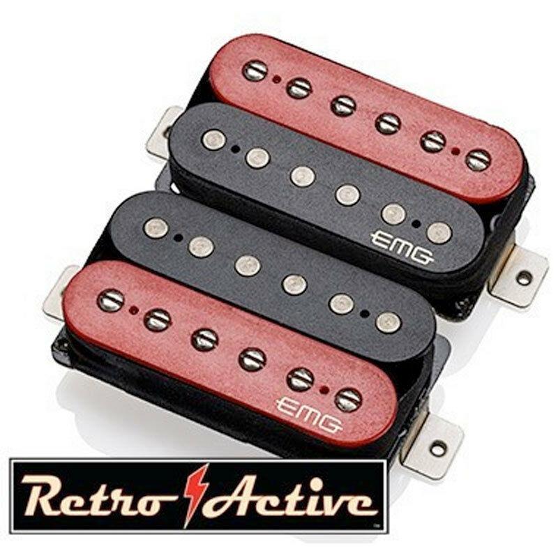 NEW EMG Hot 70 Set Humbucker Bridge & Neck Standard Spaced Short Pots RED/BLACK