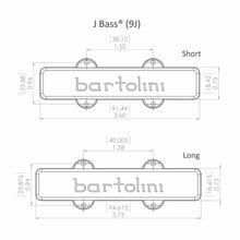 Load image into Gallery viewer, NEW Bartolini 9CBJD L3/S3 Dual Inline Coil 4-String J-Bass JAZZ Set - BLACK