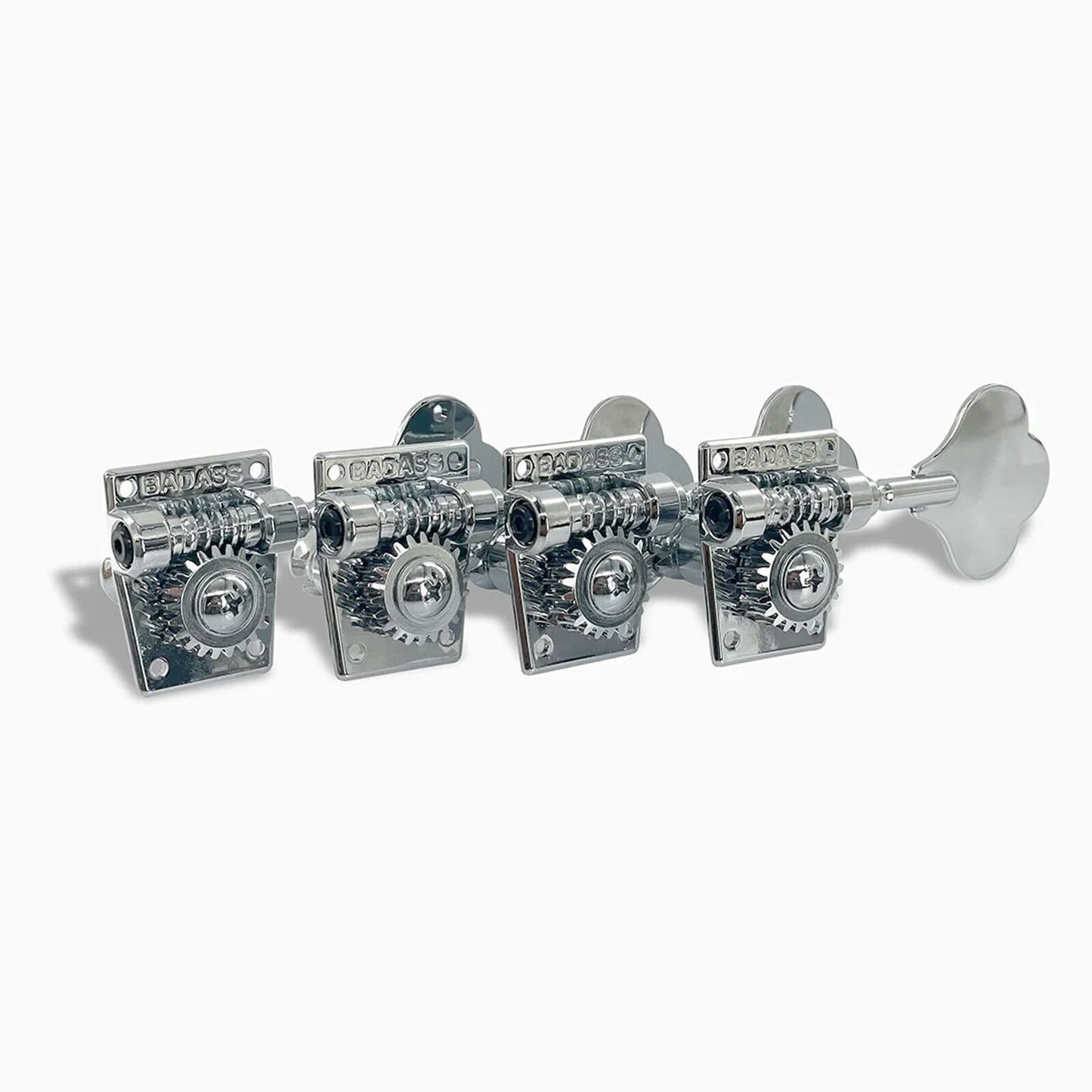 NEW Leo Quan® Badass 4-in-line set OGT™ Bass Keys Open Gear Large Post - CHROME