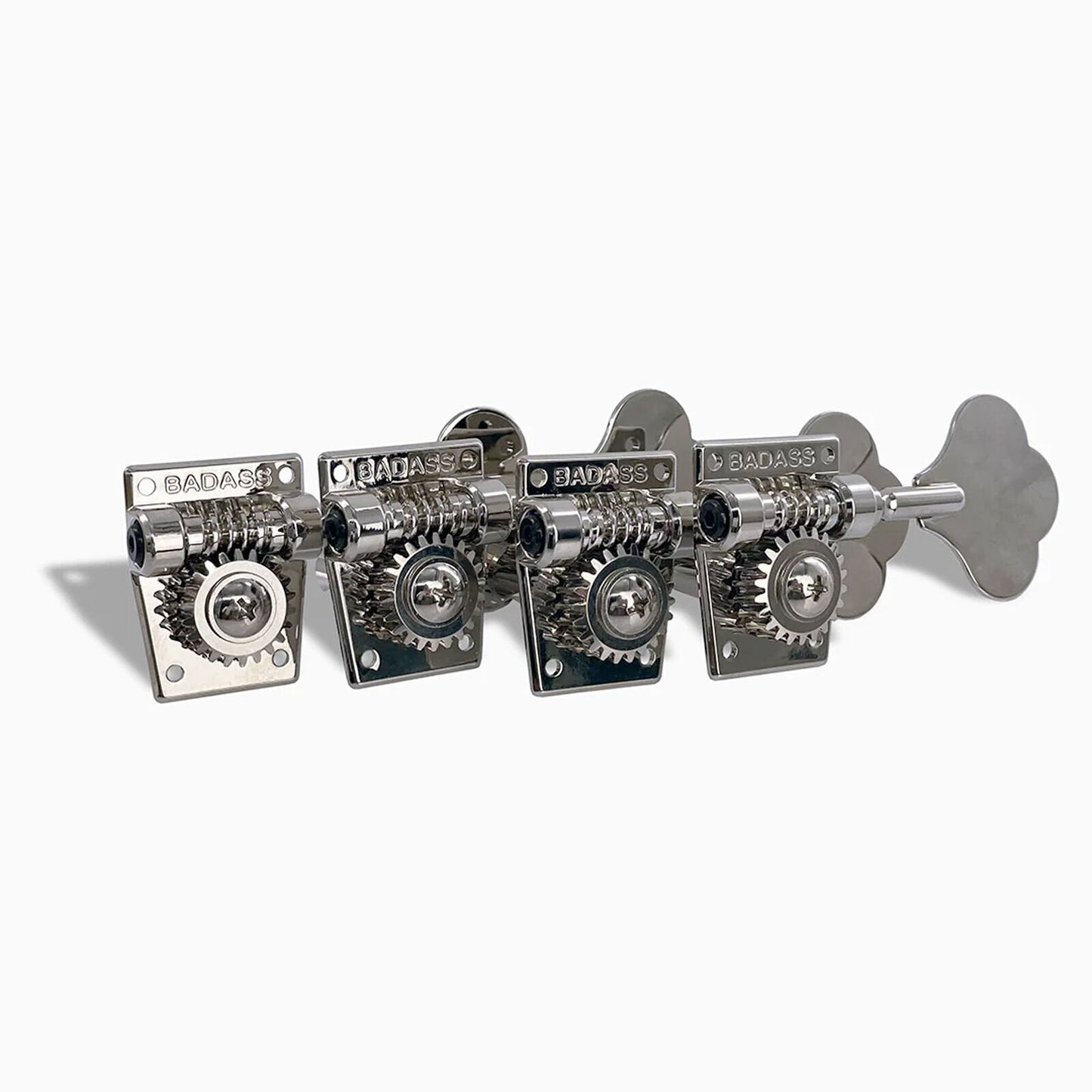 NEW Leo Quan® Badass 4-in-line set OGT™ Bass Keys Open Gear Small Post - NICKEL