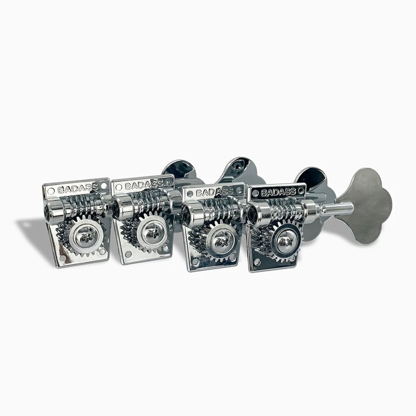 NEW Leo Quan® Badass 4-in-line set OGT™ Bass Keys Open Gear Small Post - CHROME