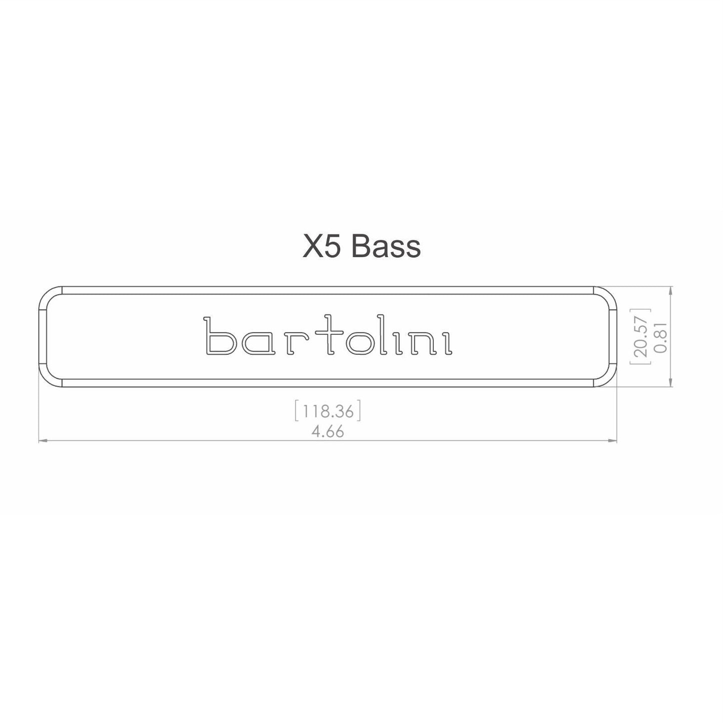 NEW Bartolini X55CBJD B1/T1 Classic Bass 5-string Soapbar Pickup SET - BLACK