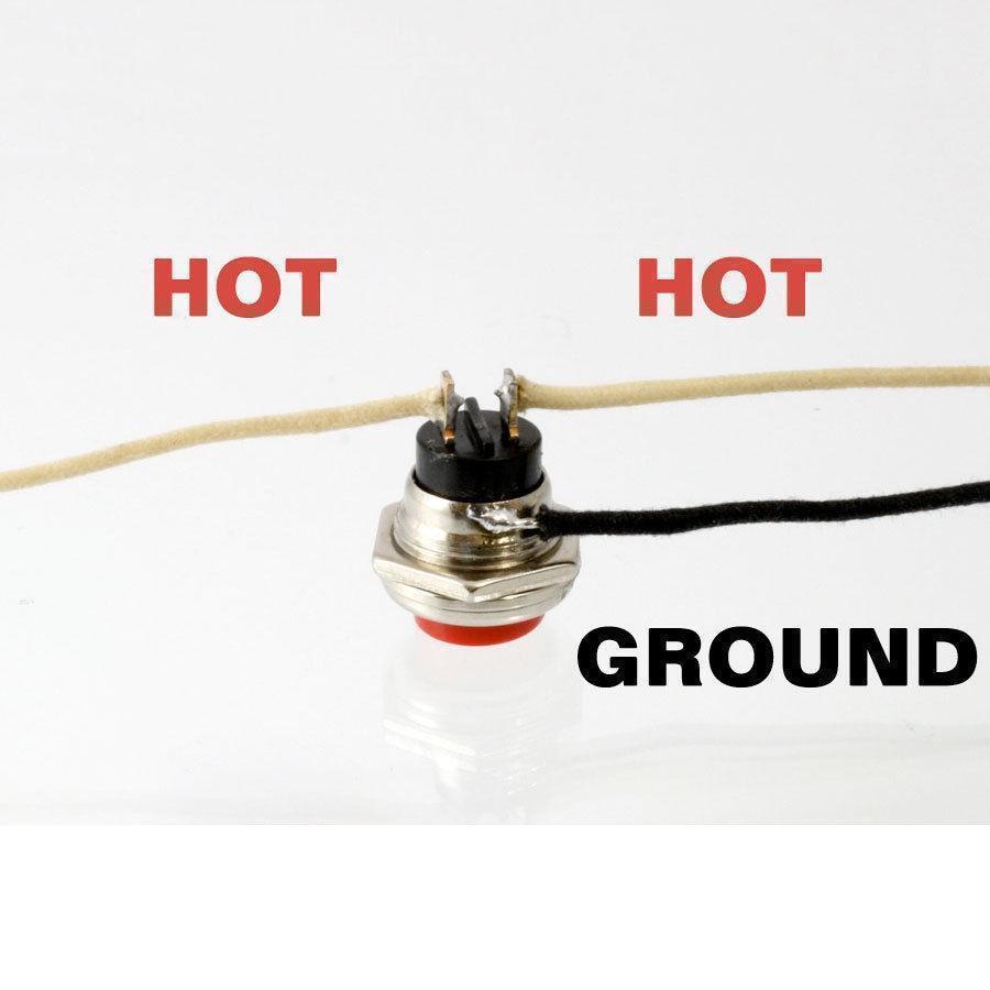 NEW Momentary Push Button KILL SWITCH For Guitar S.P.S.T. - RED BUTTON - SPST