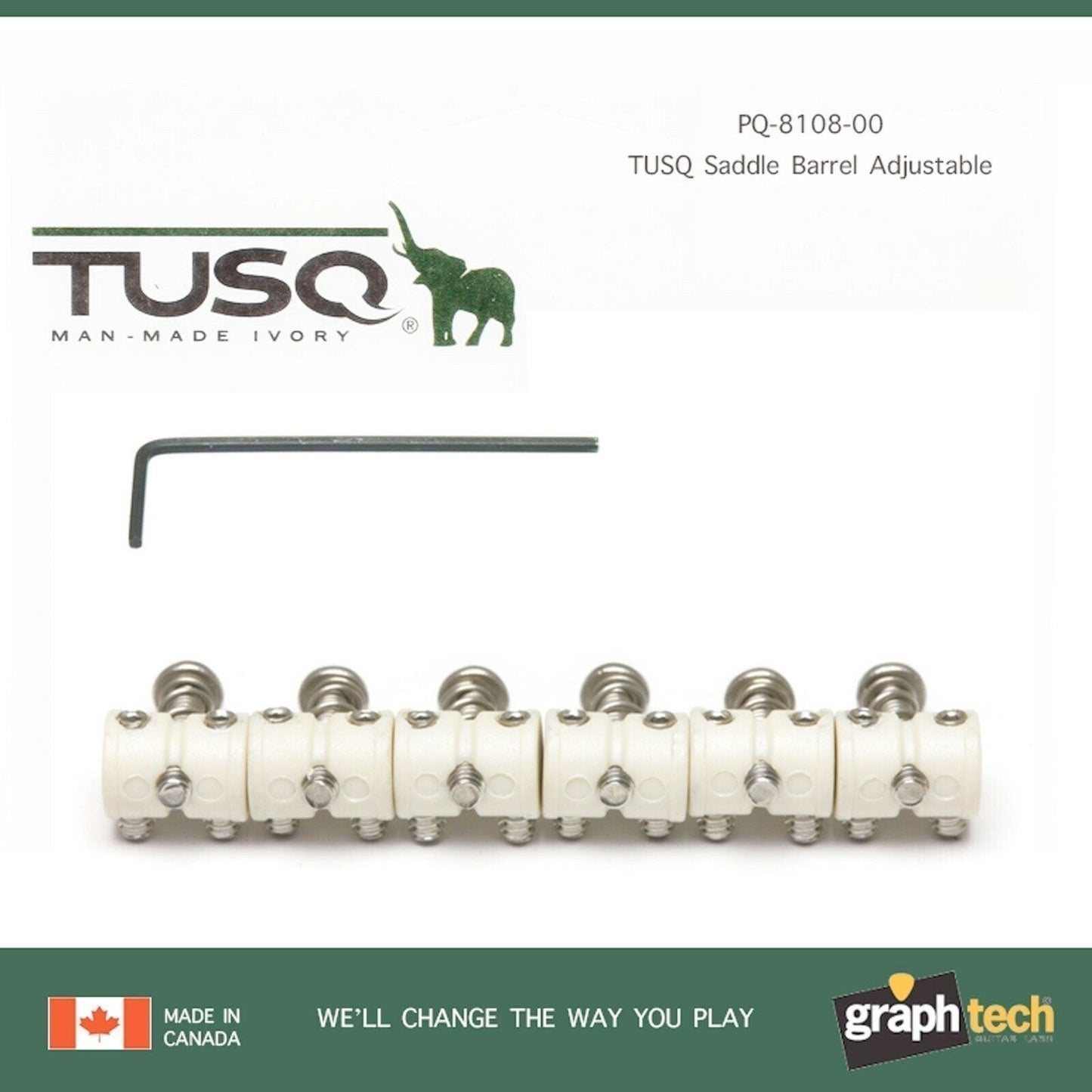 NEW Graph Tech Barrel Saddles For Jaguar/Jazzmaster Mustang Guitars - PQ-8108-00