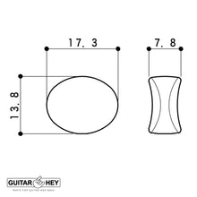 Load image into Gallery viewer, NEW Gotoh SG381-05P1 MGT Locking Keys w/ OVAL Buttons Pearloid 3x3 - COSMO BLACK