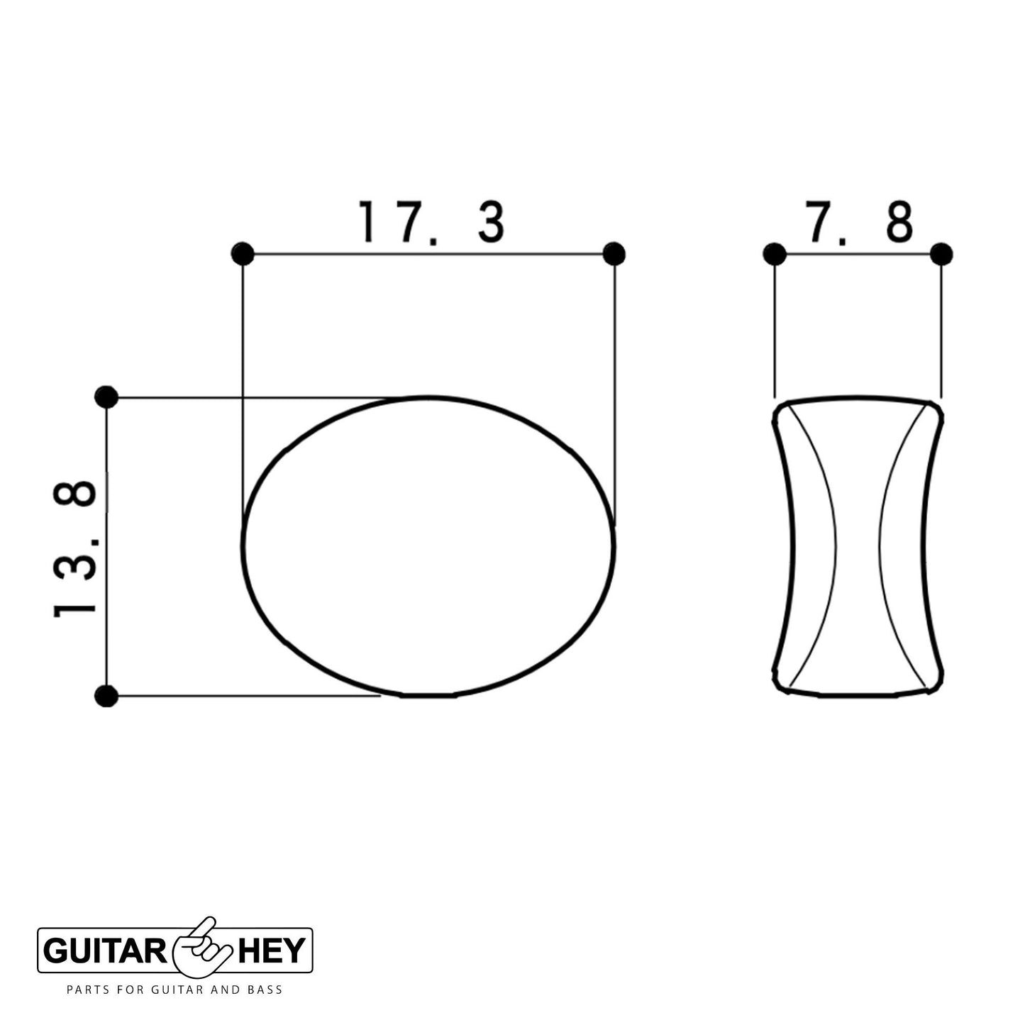 NEW Gotoh SG381-05P1 Set 6 in line Tuners Oval Pearl Right Handed - COSMO BLACK